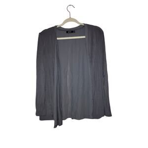 APT.9 Grey Lightweight Open Front Cardigan Size Large Preppy Office Wear